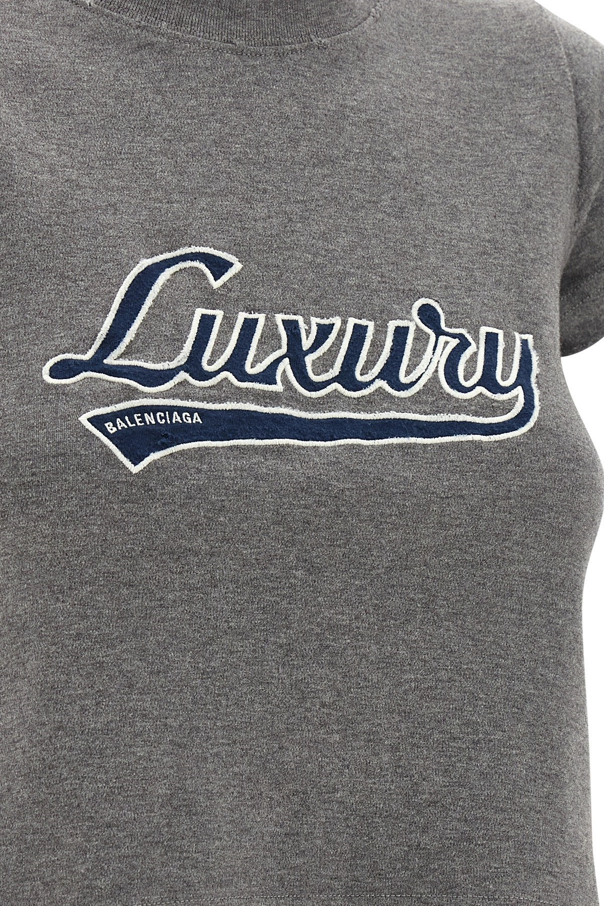 'Shrunk Luxury Script' T-shirt - 4