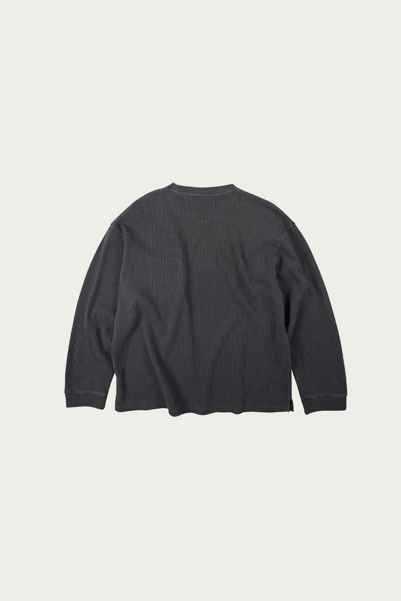 FrizmWORKS Pigment Dyeing Waffle Pocket Tee - Charcoal outlook