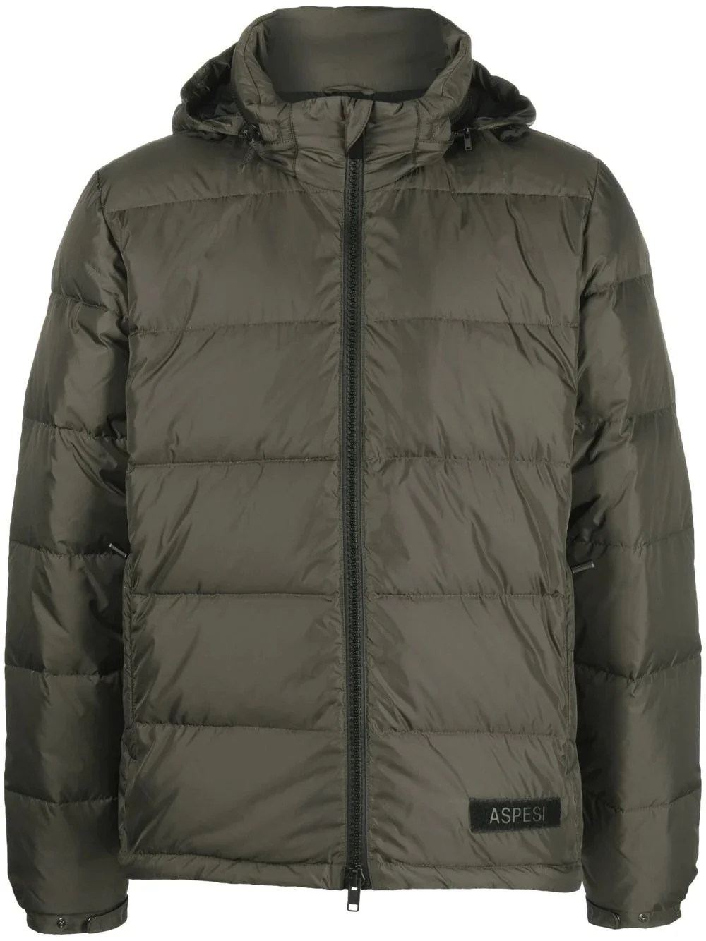 logo-patch down puffer jacket - 1