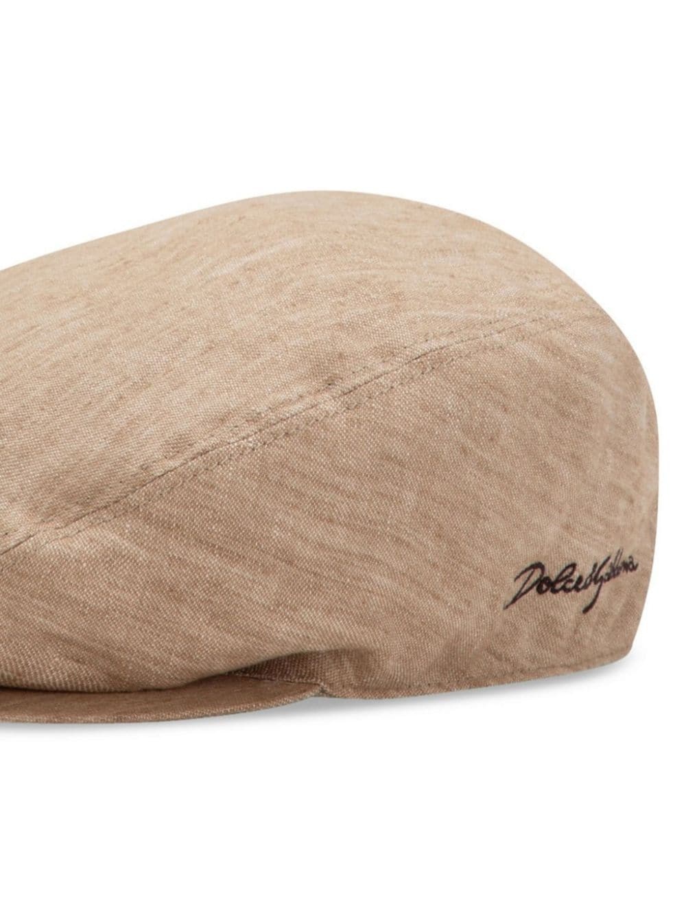 mÃ©lange-effect linen flat cap - 2