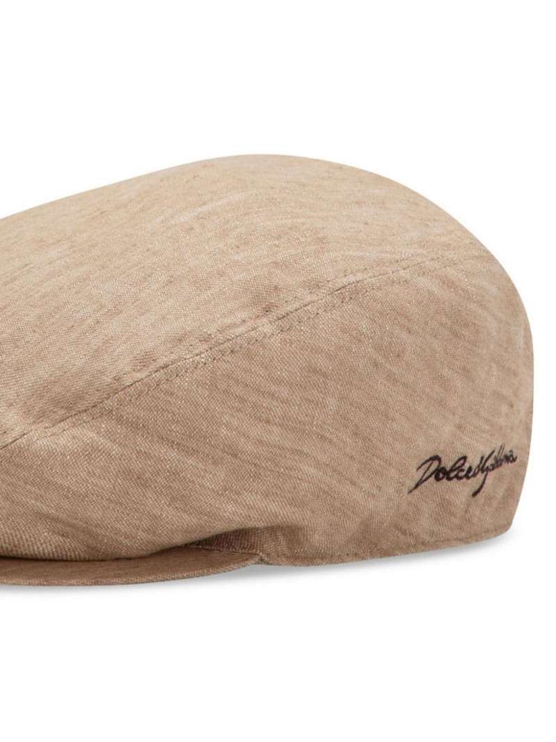 Dolce & Gabbana mÃ©lange-effect linen flat cap outlook