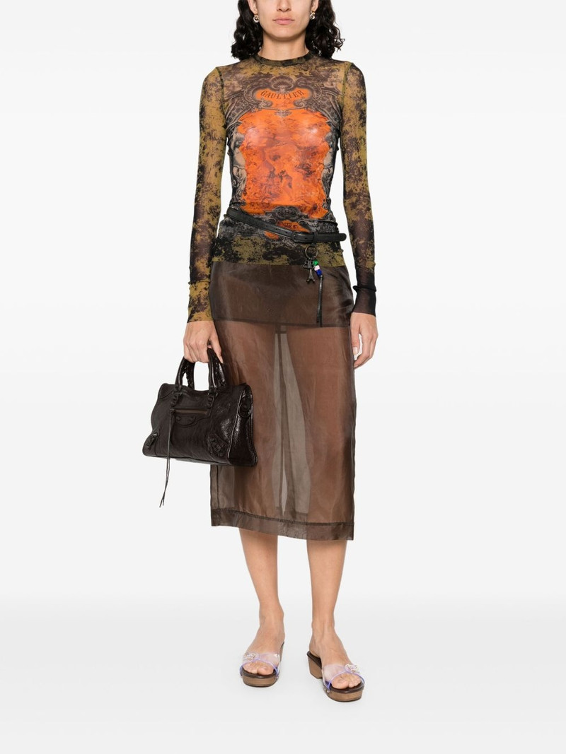 Jean Paul Gaultier logo~print top outlook