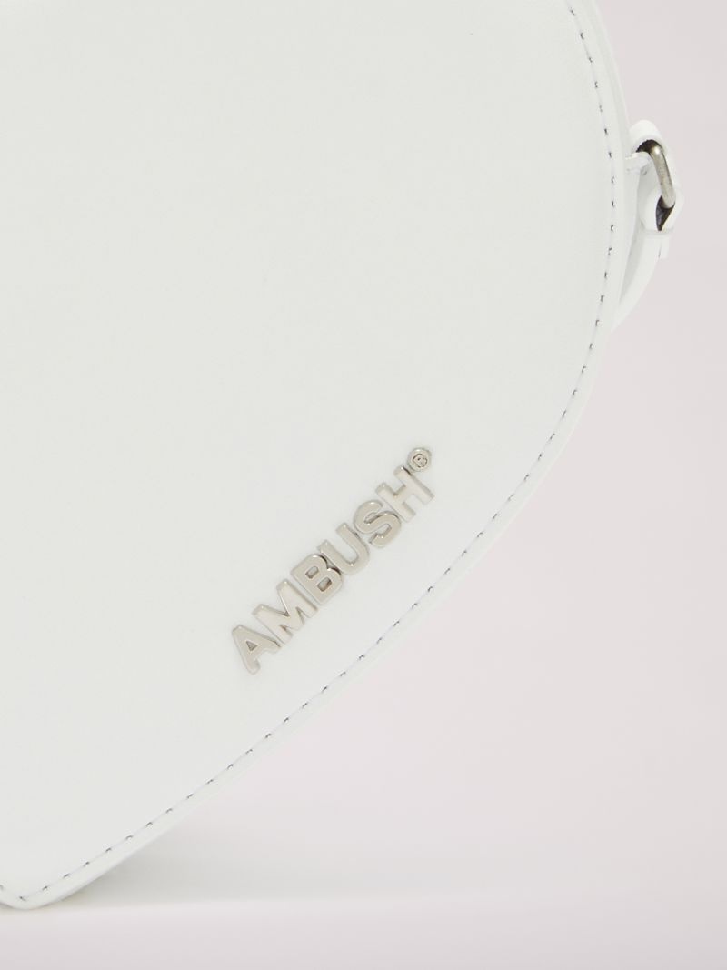 Ambush Flat Heart Crossbody Bag in White