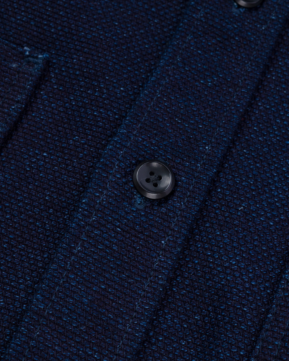 IHSH-397-IND 21oz Sashiko Work Shirt - Indigo - 15