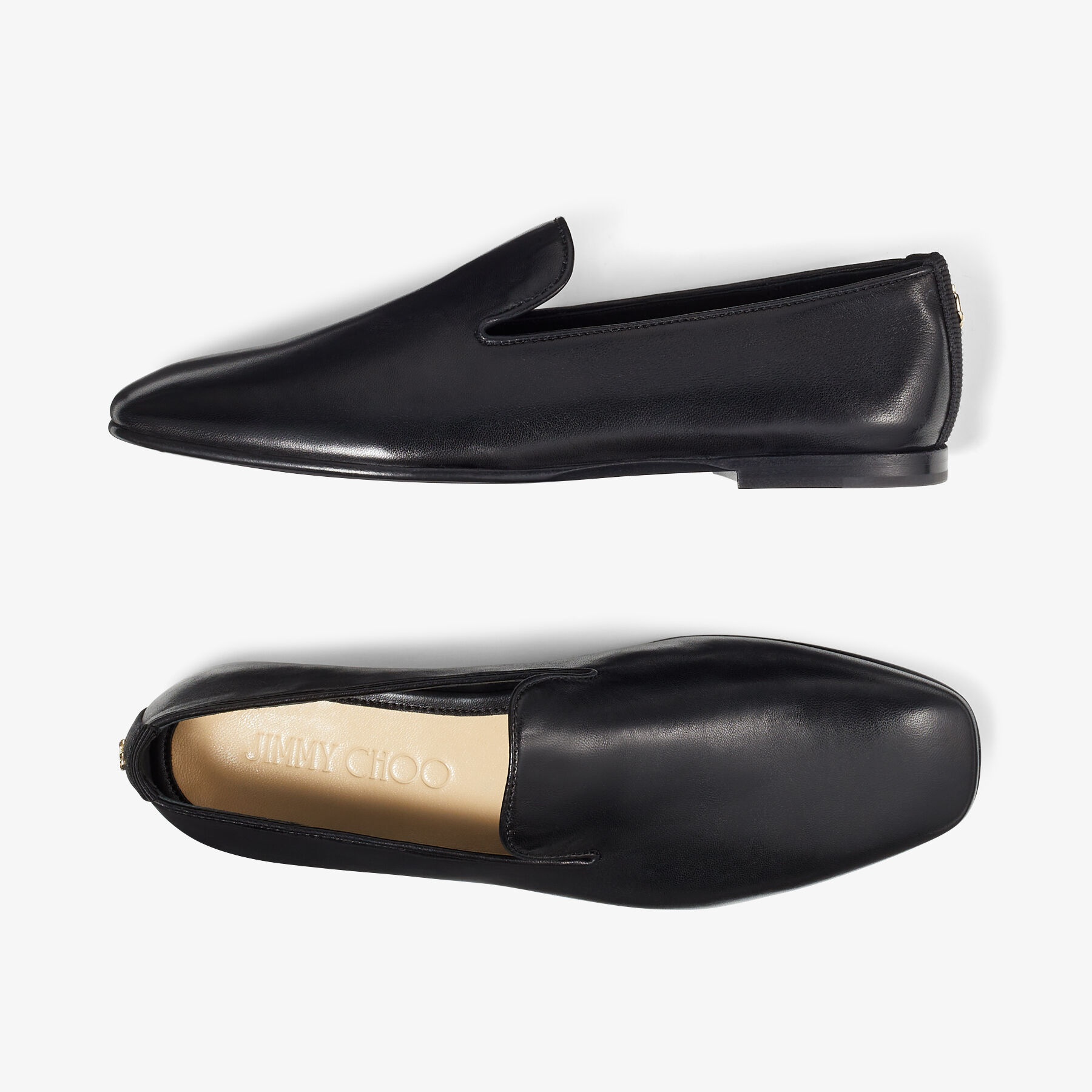 Vance Flat
Black Nappa Leather Flat Shoes with JC Button - 5