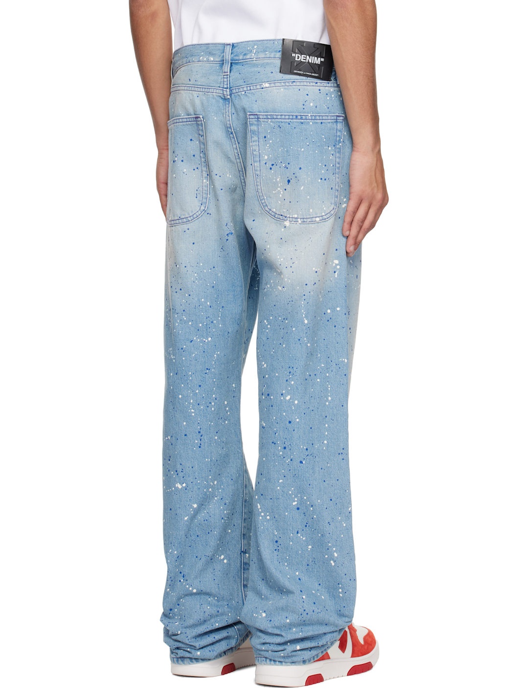 Blue Paint Splatter Jeans - 3