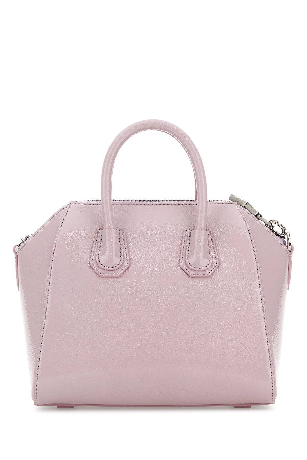 Lilac leather mini Antigona handbag - 3