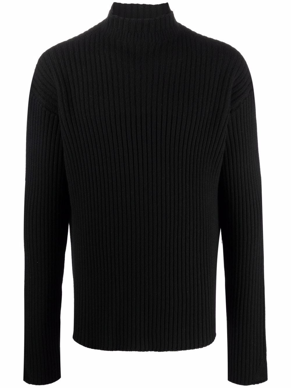 ribbed knit roll-neck jumper - 1