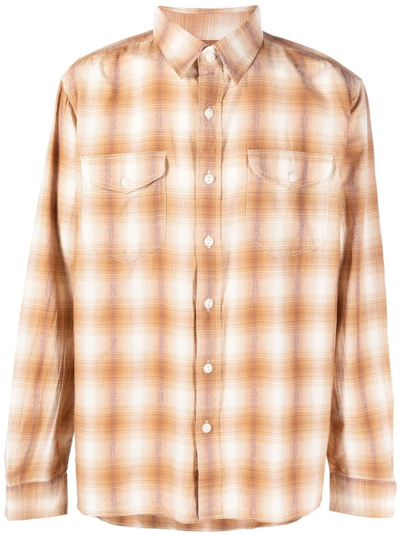 check-print long-sleeve shirt 1