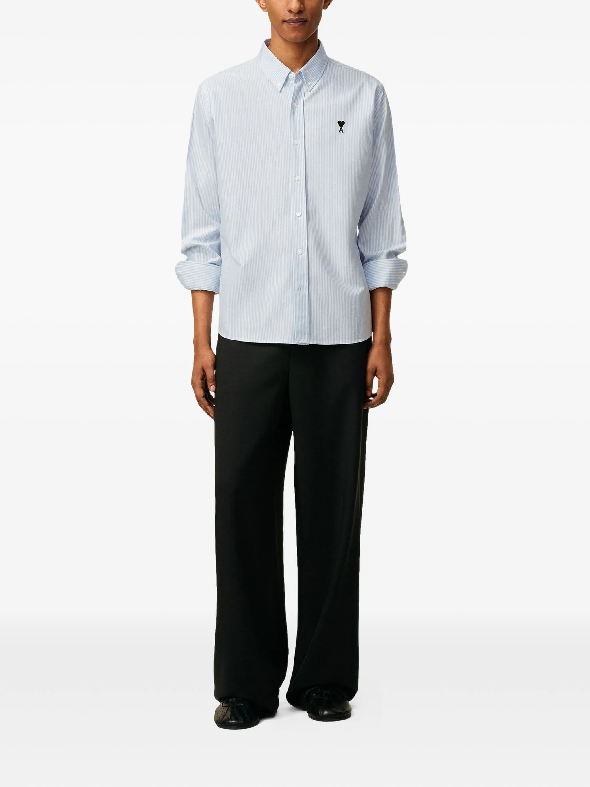 Ami Paris Striped Button-up Shirt - 3