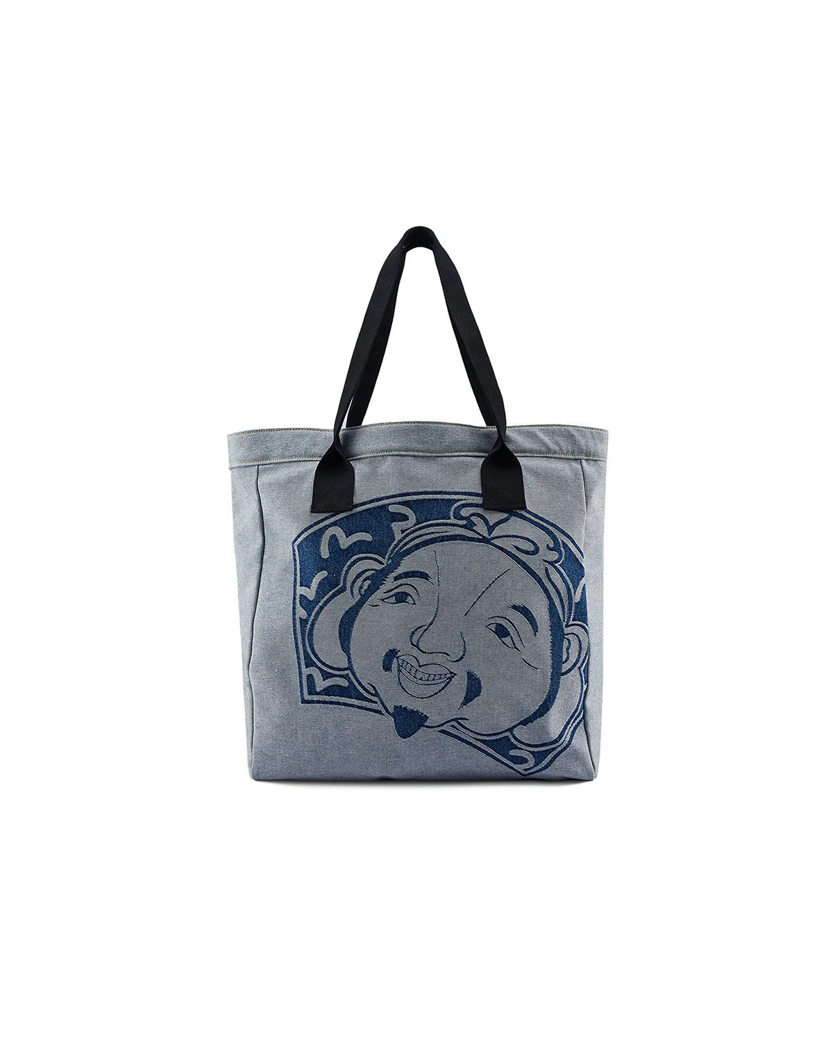 Godhead and Seagull Jacquard Denim Tote Bag - 1