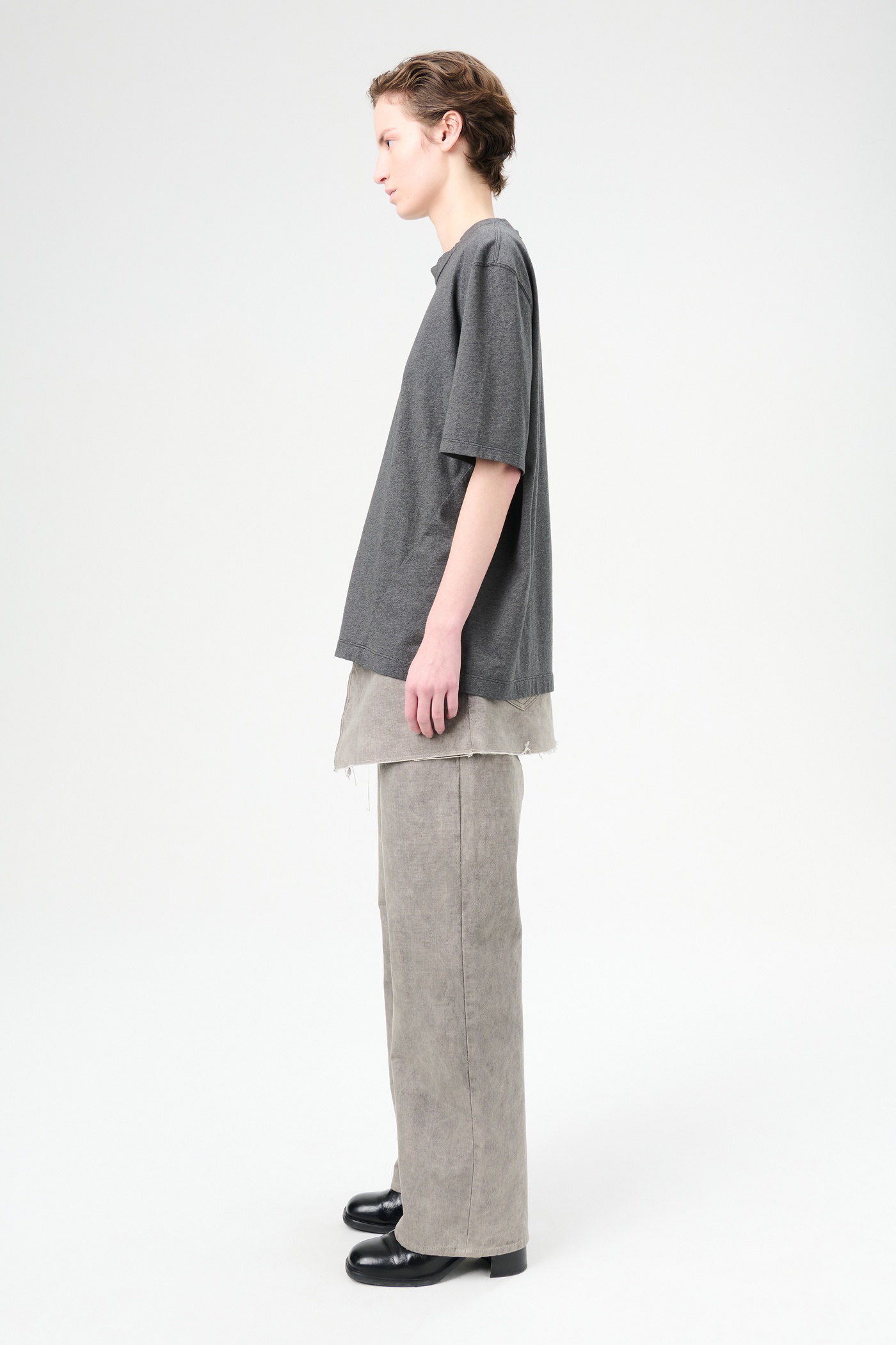 Big T-Shirt Dark Grey Melange - 4