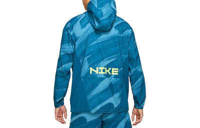 Nike Nike Dri-fit Sport Clash hooded Half Zipper Sports Logo Casual Pullover Jacket Blue DD1724-476 outlook