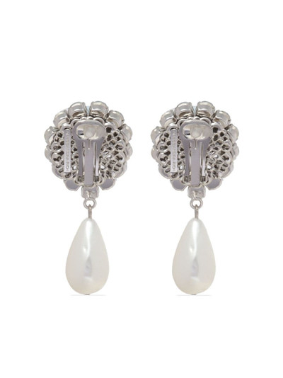 Alessandra Rich crystal-embellished pearl earrings outlook