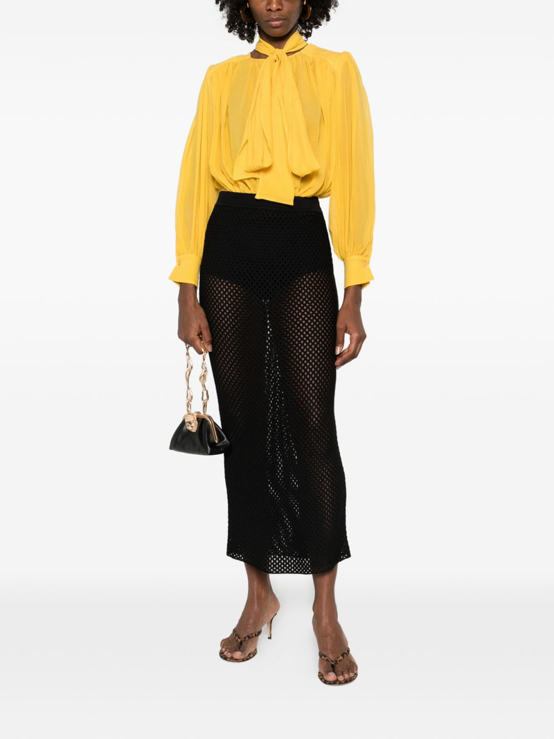 ELISABETTA FRANCHI pleated tie bodysuit outlook