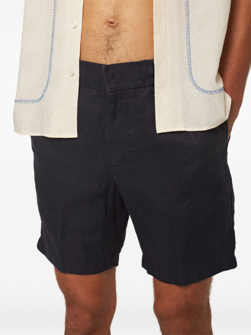 mid-rise linen shorts 4