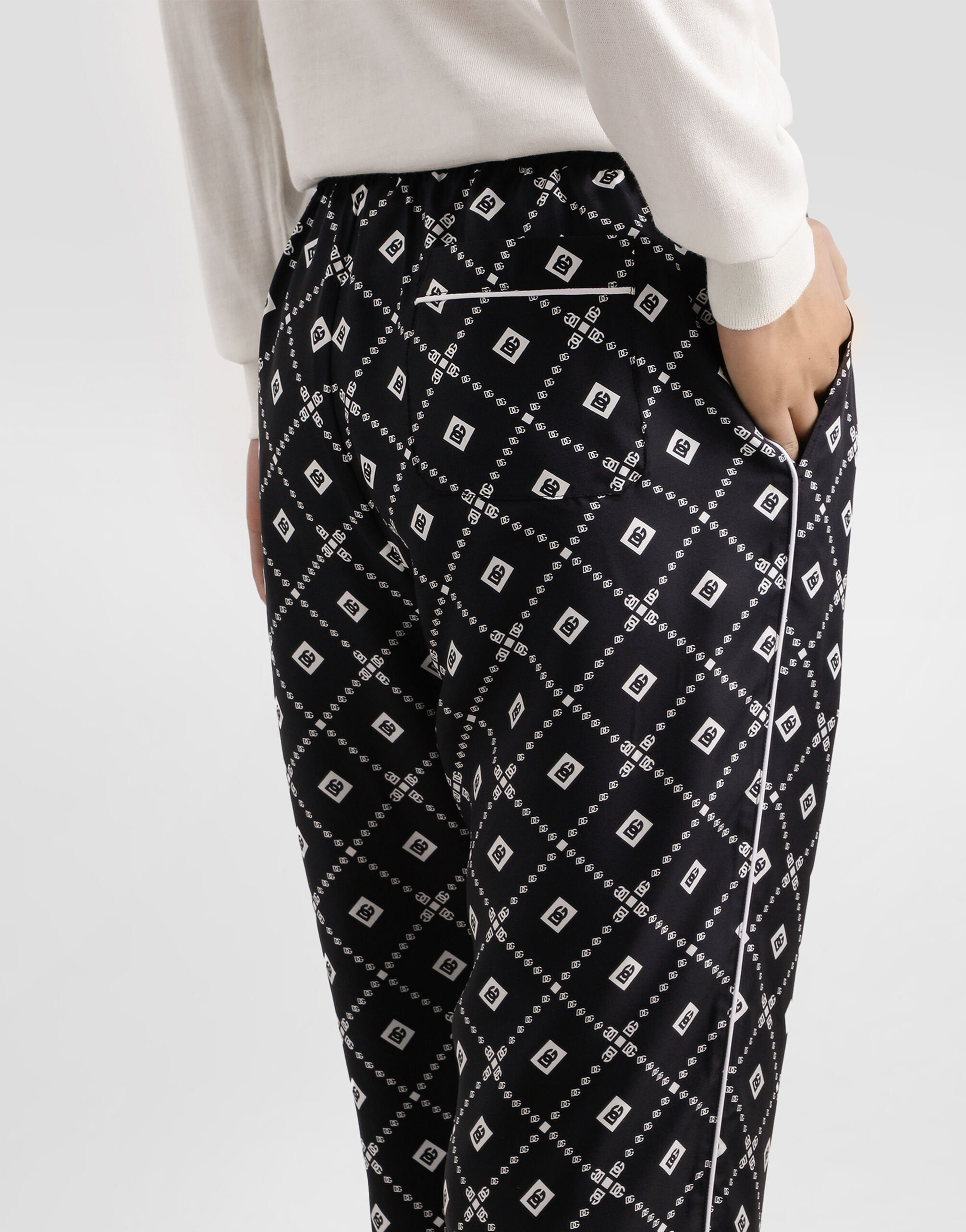 Printed twill trousers - 5