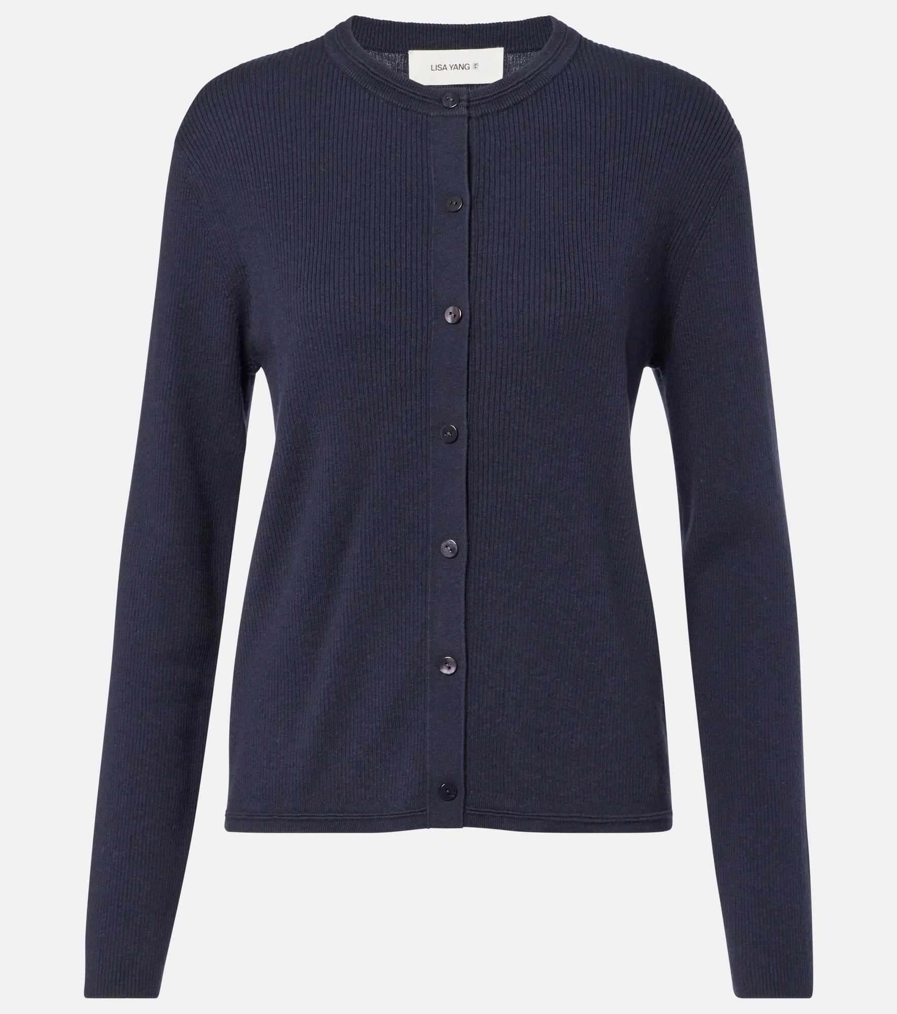 Abeena ribbed-knit cotton and cashmere cardigan - 1