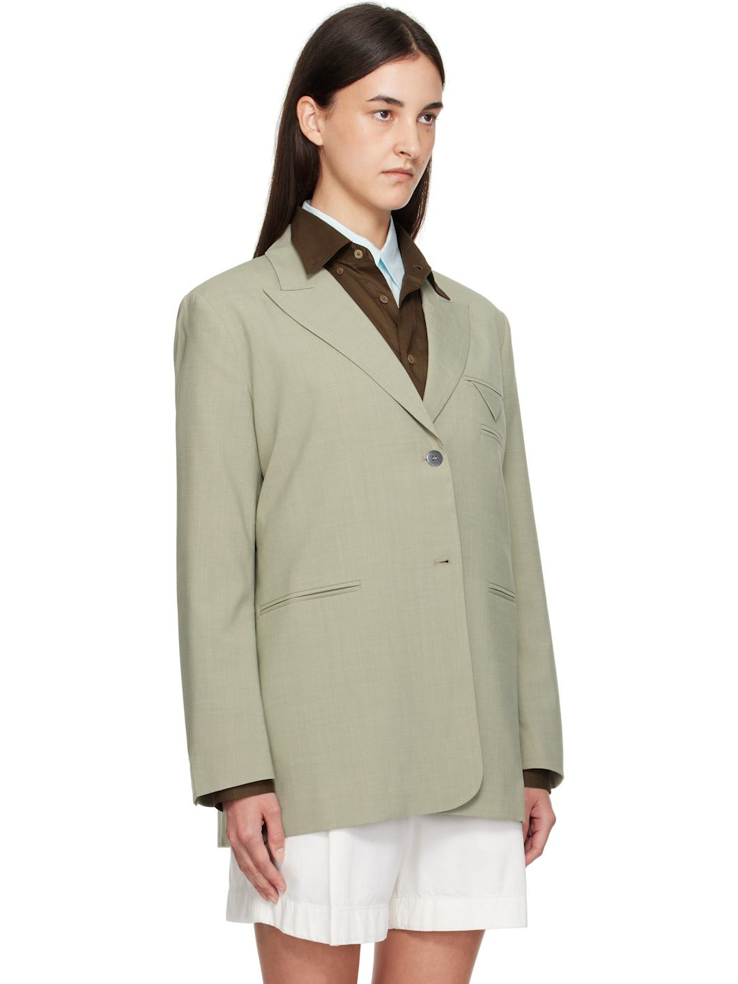 Green Tailored Blazer - 2