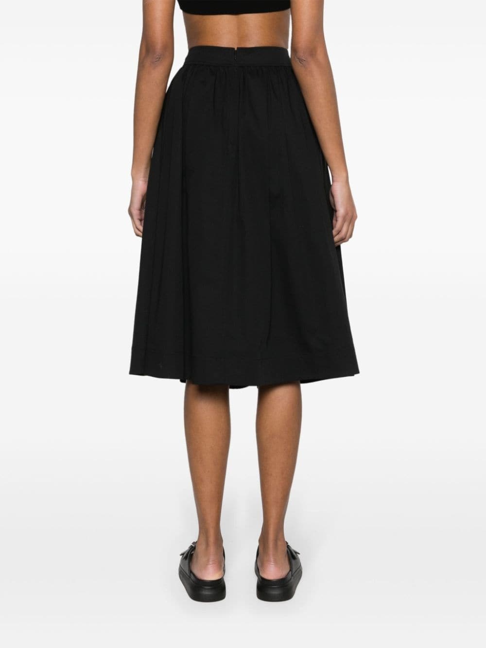 heart-charm ruched midi skirt - 4