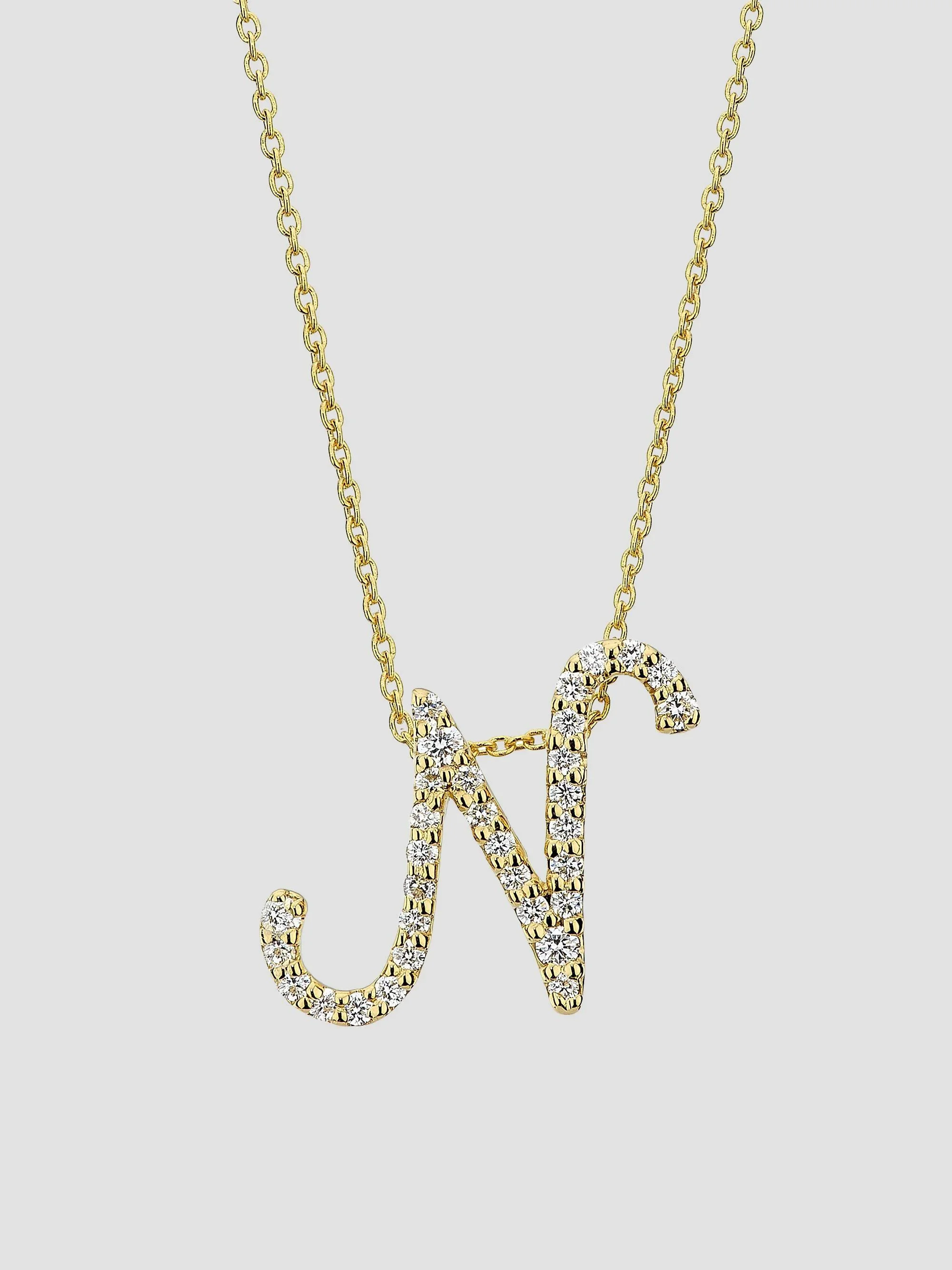 Women's Tiny Treasures Script Initial 18K Yellow Gold, Ruby & 0.24-0.34 TCW Diamond Pendant Necklace - 1
