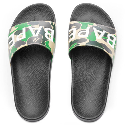 A BATHING APE® ABC CAMO SLIDE SANDALS  - GREEN outlook