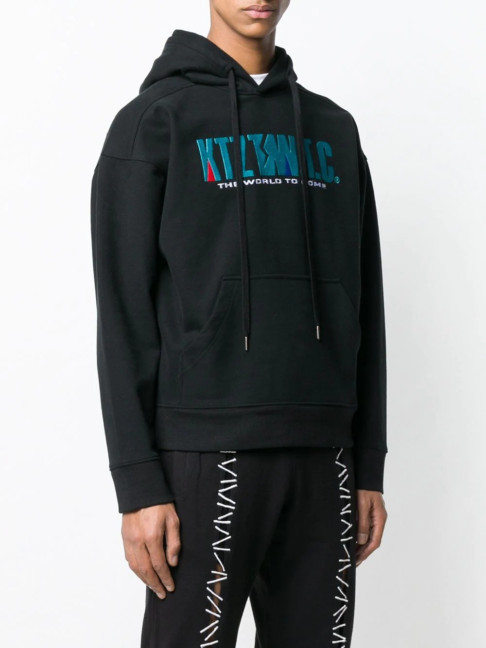 mountain letter embroidered hoodie - 4