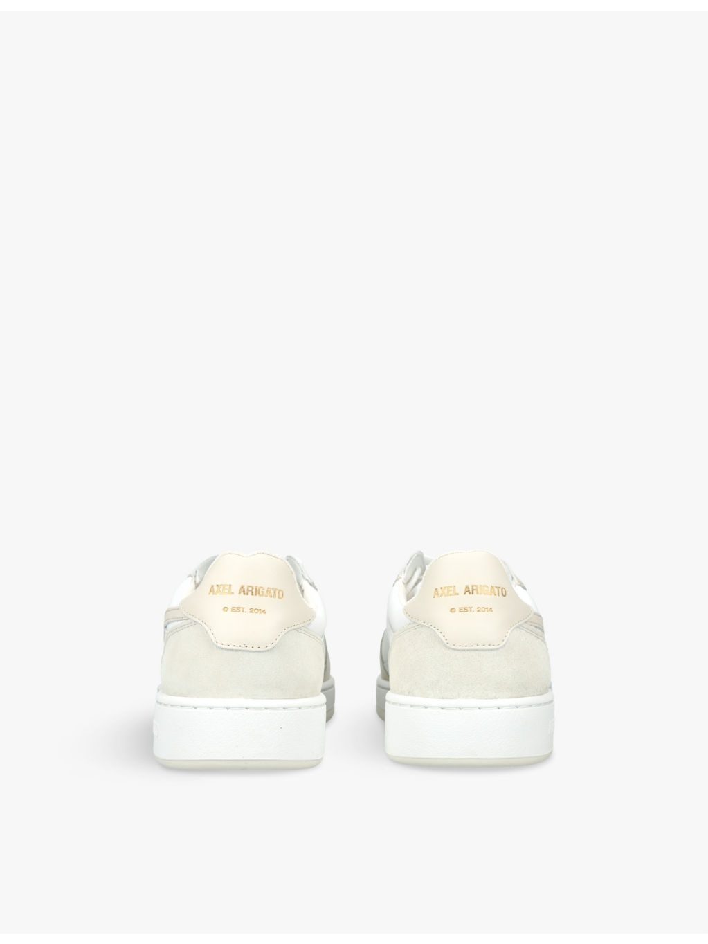 Dice Lo bird-motif leather and suede low-top trainers - 4