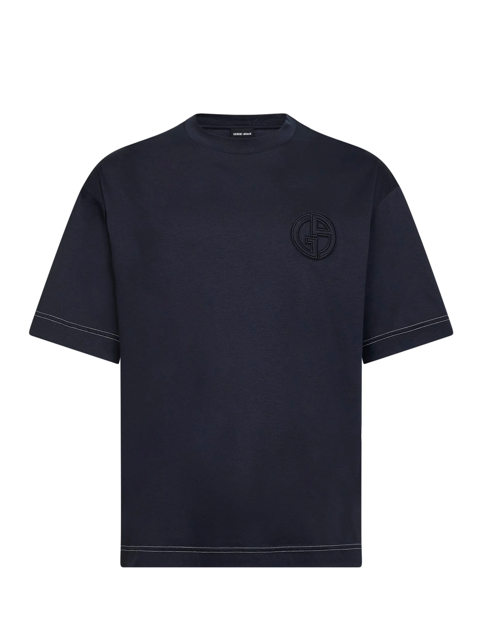 Blue cotton interlock Denim Collection T-shirt - 1
