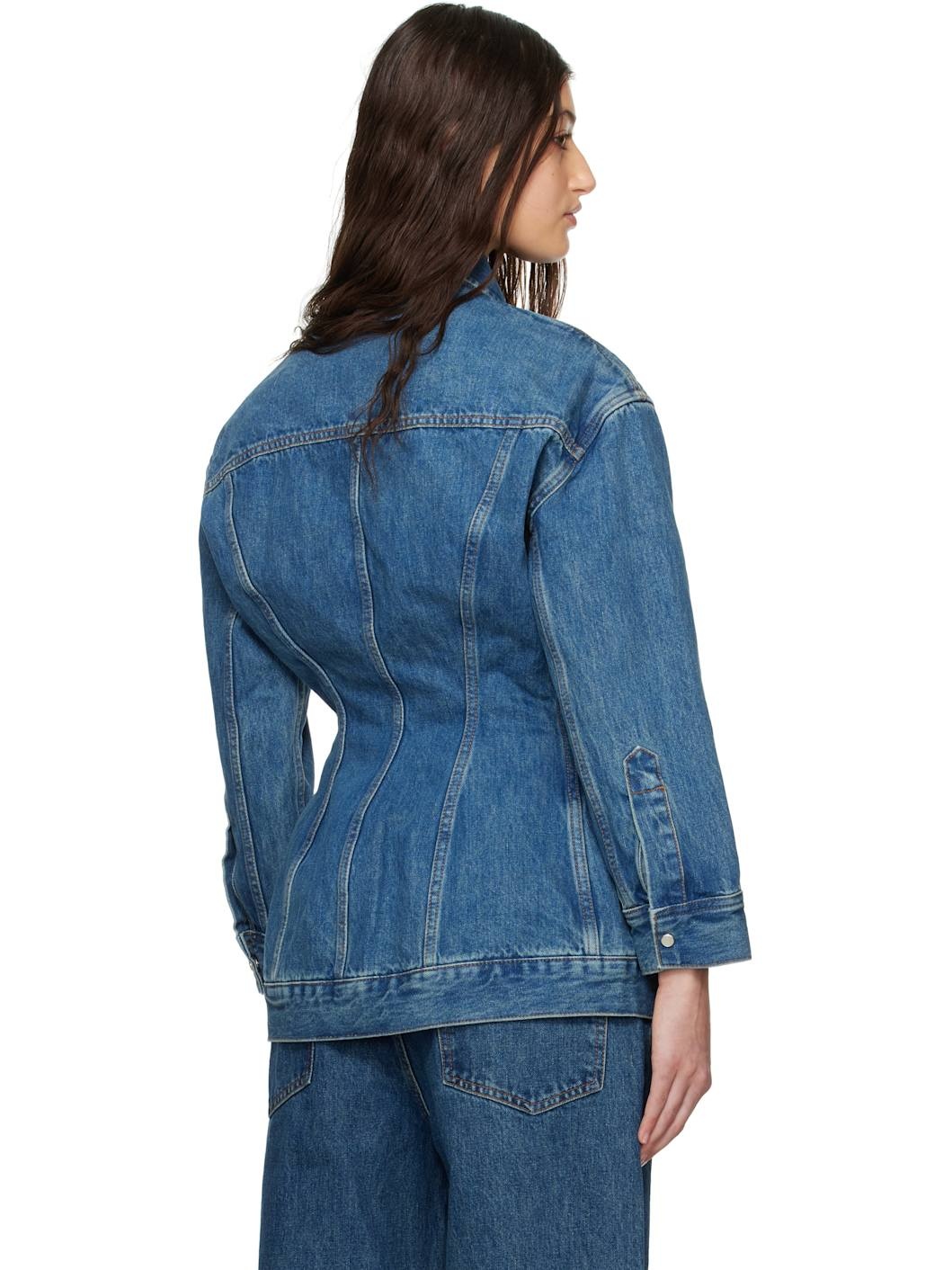 Blue Contour Denim Jacket - 3