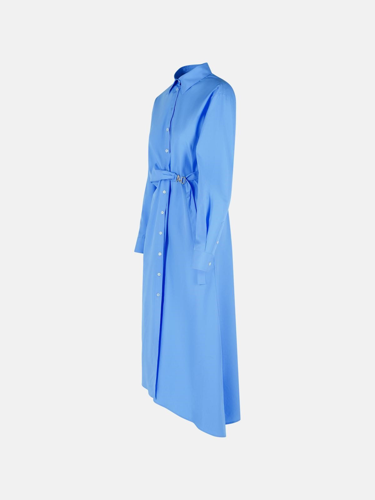 LIGHT BLUE COTTON DRESS - 2