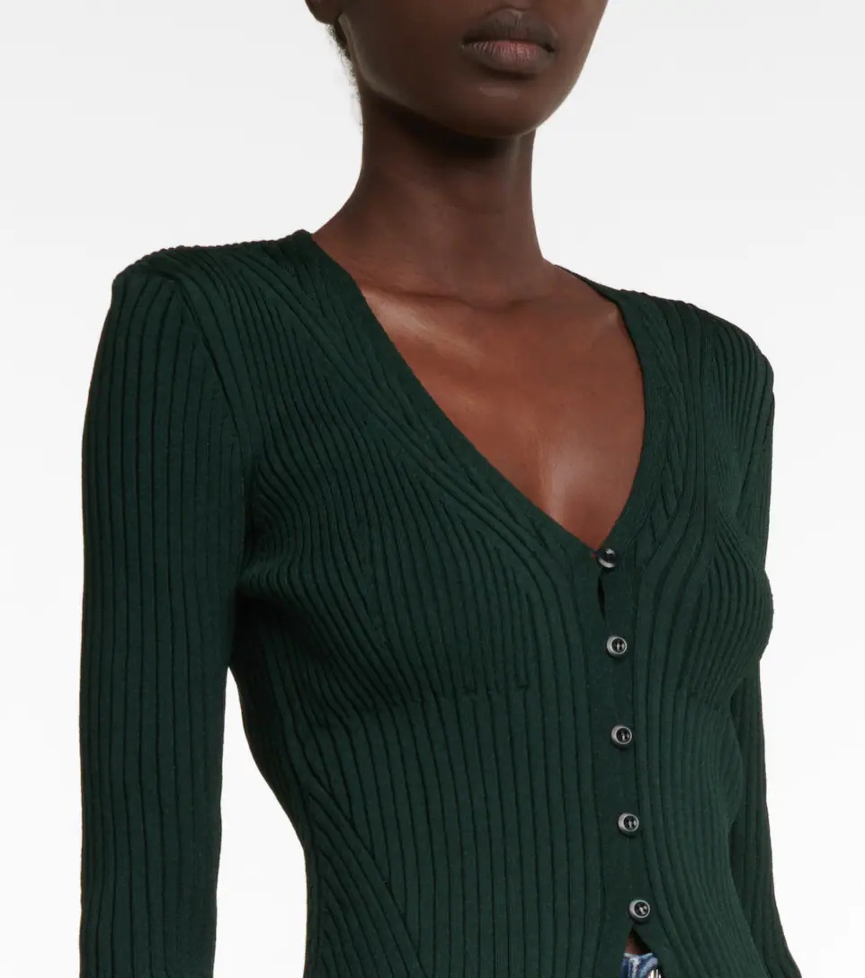 Ribbed-knit cardigan - 4