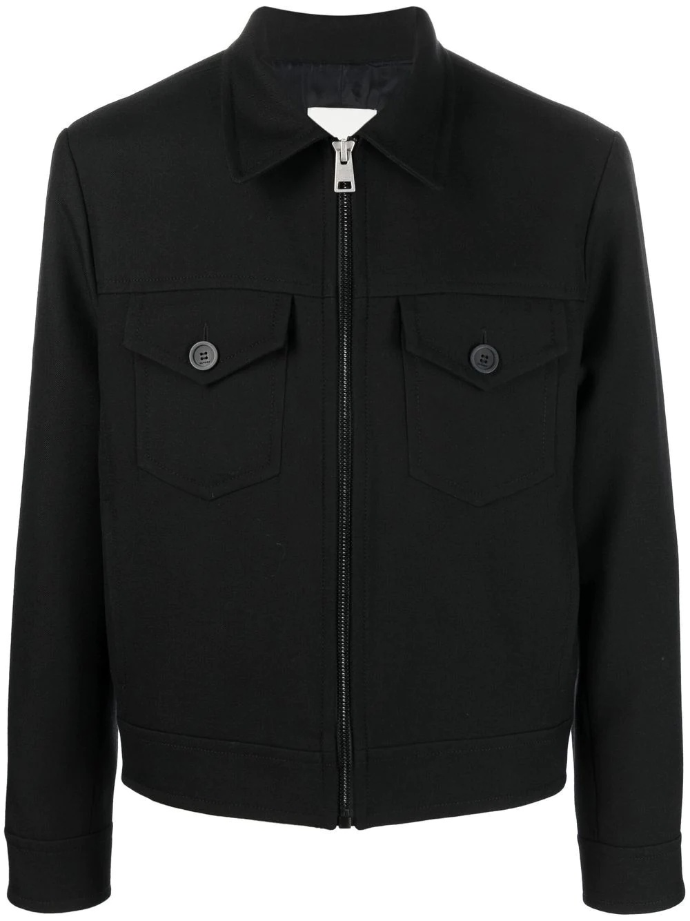 zip-up shirt jacket - 1