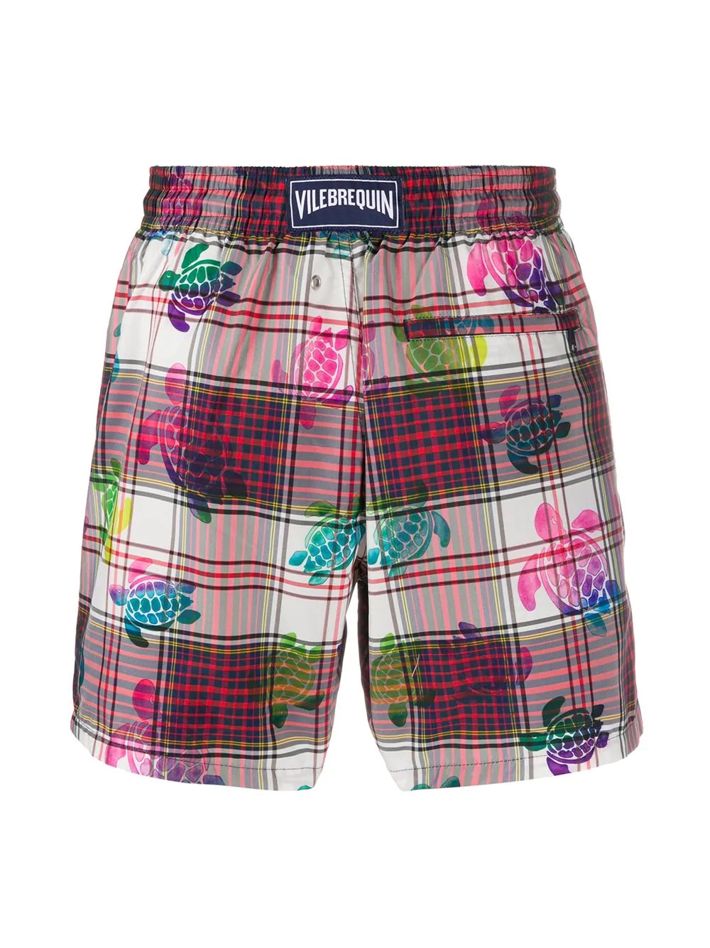 turtle check print swim shorts - 2