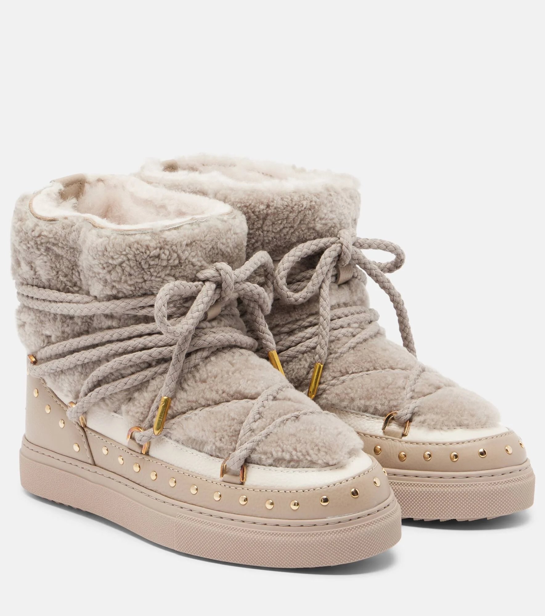 Curly Rock shearling-trimmed leather snow boots - 1
