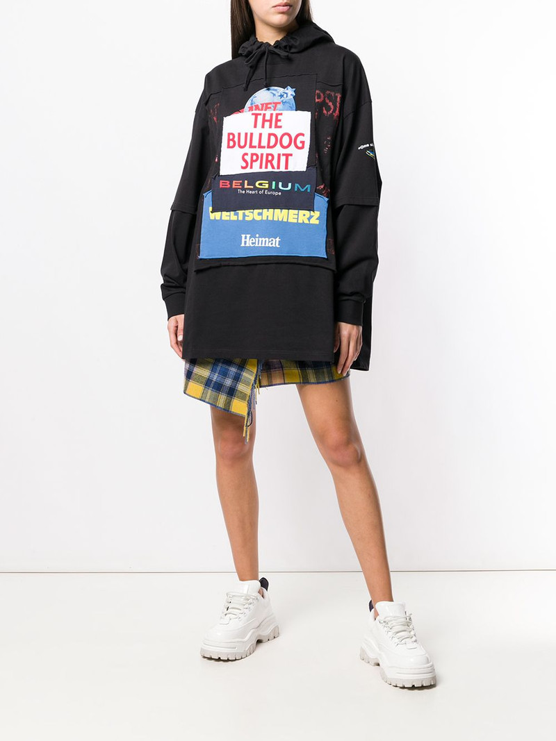 VETEMENTS oversized Bulldog hoodie outlook
