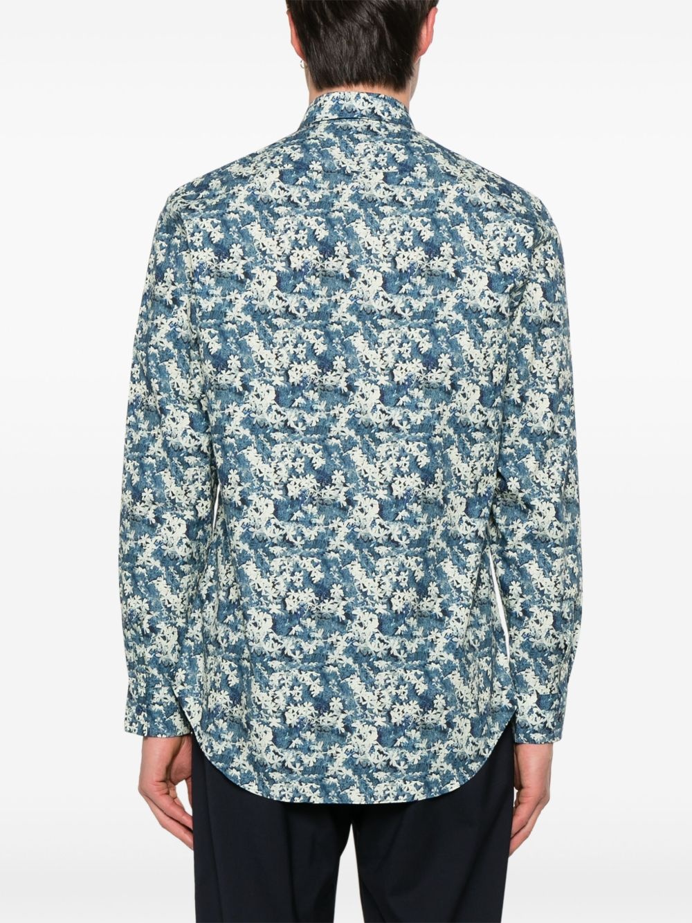 floral-print cotton shirt - 4