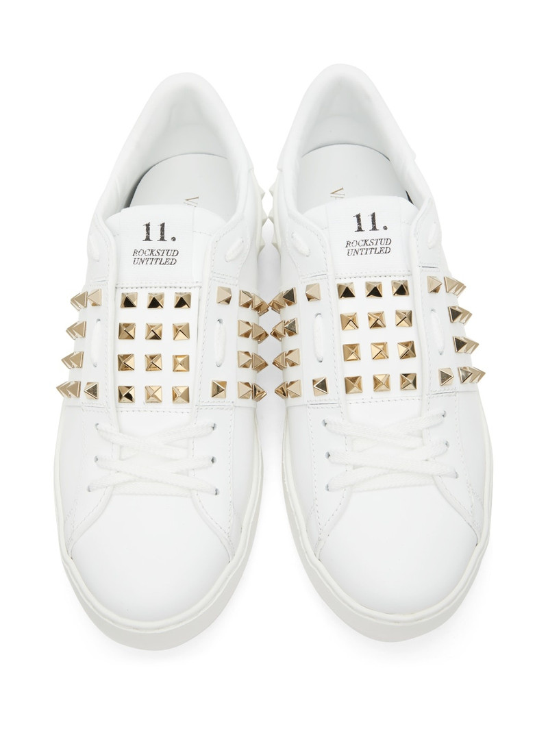White Untitled Open Sneakers 5