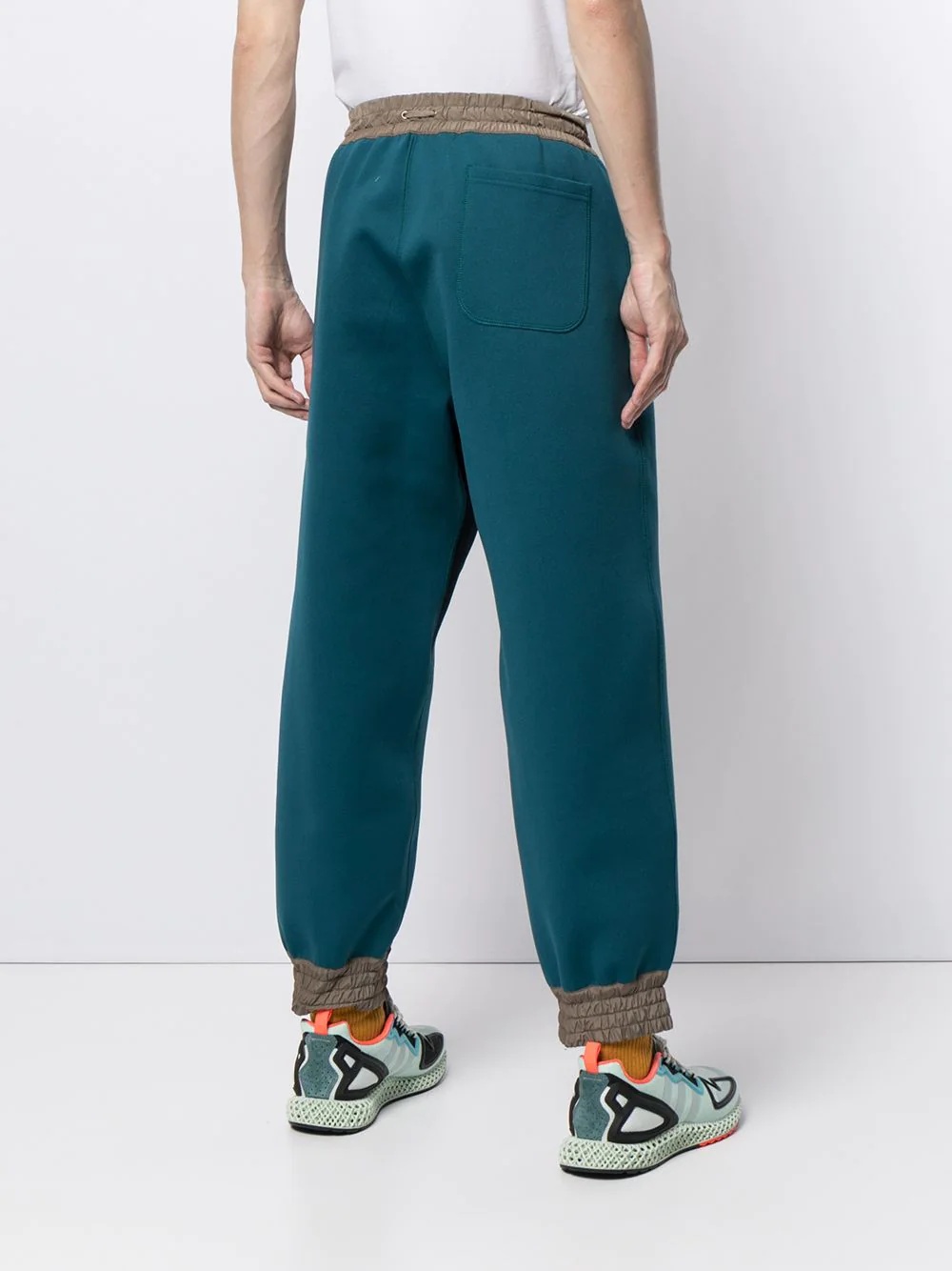 contrast panel trousers - 4