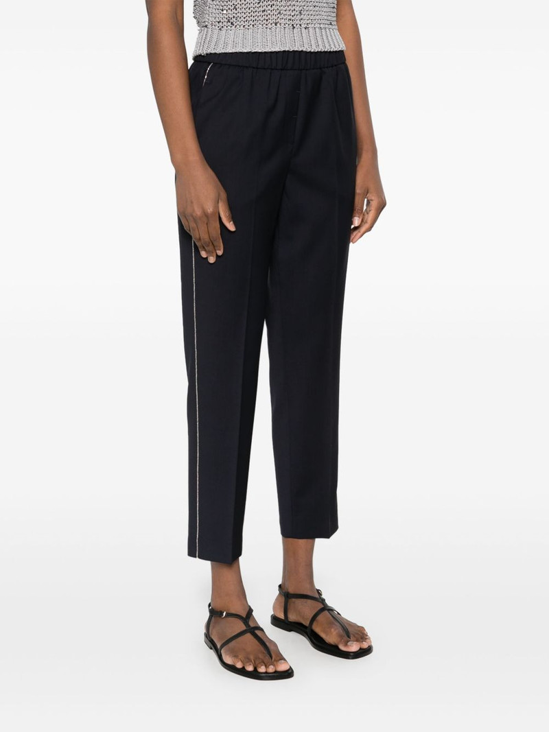 beaded trim-detail trousers 3