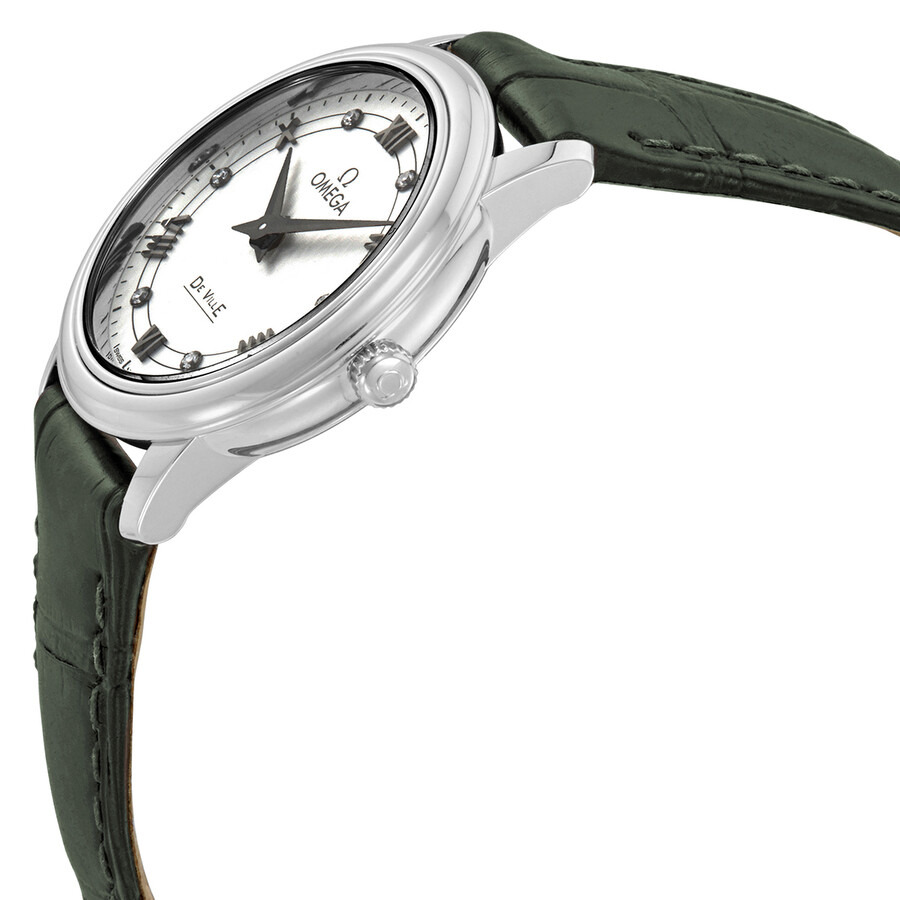 Omega De Ville Prestige White Silvery Diamond Dial Ladies Watch 424.13.27.60.52.002 - 2