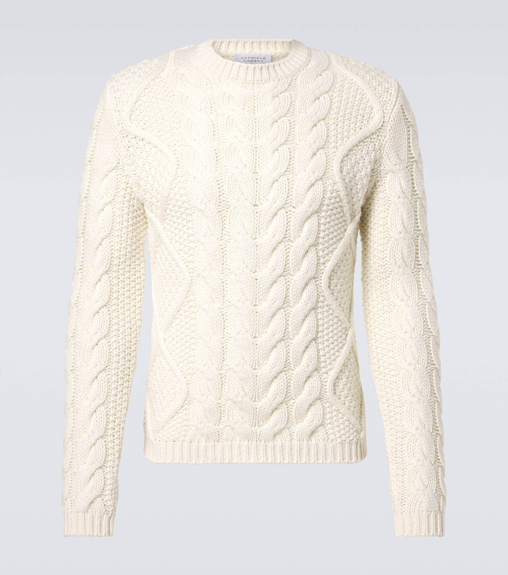 Cable-knit cashmere sweater - 1