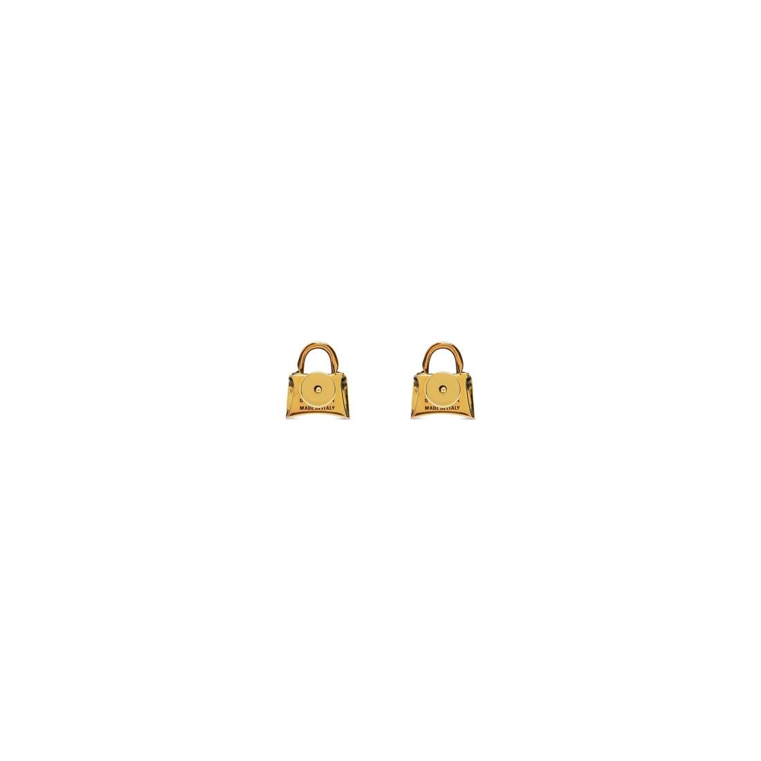 Women's Bag Xs Stud Earrings in Antique Gold - 2