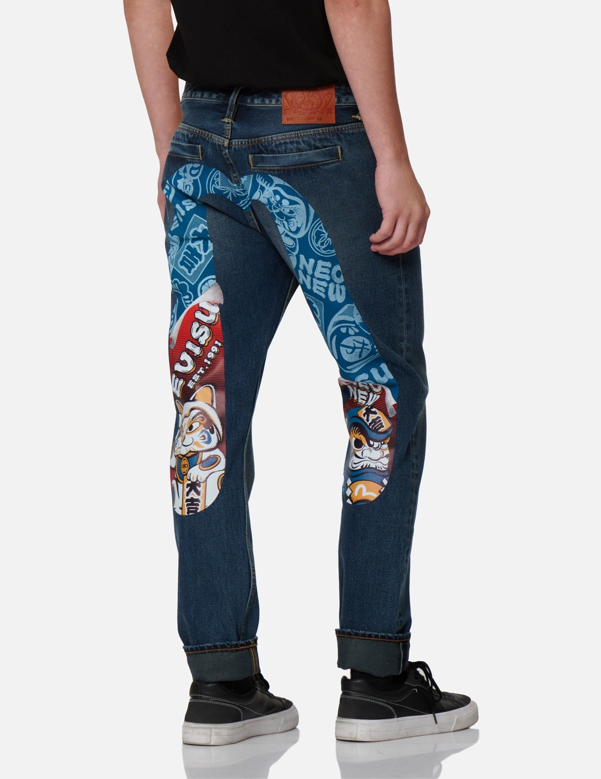 DAICOCK WITH TEAR-OFF POSTER PRINT CARROT-FIT JEANS #2017 - 5