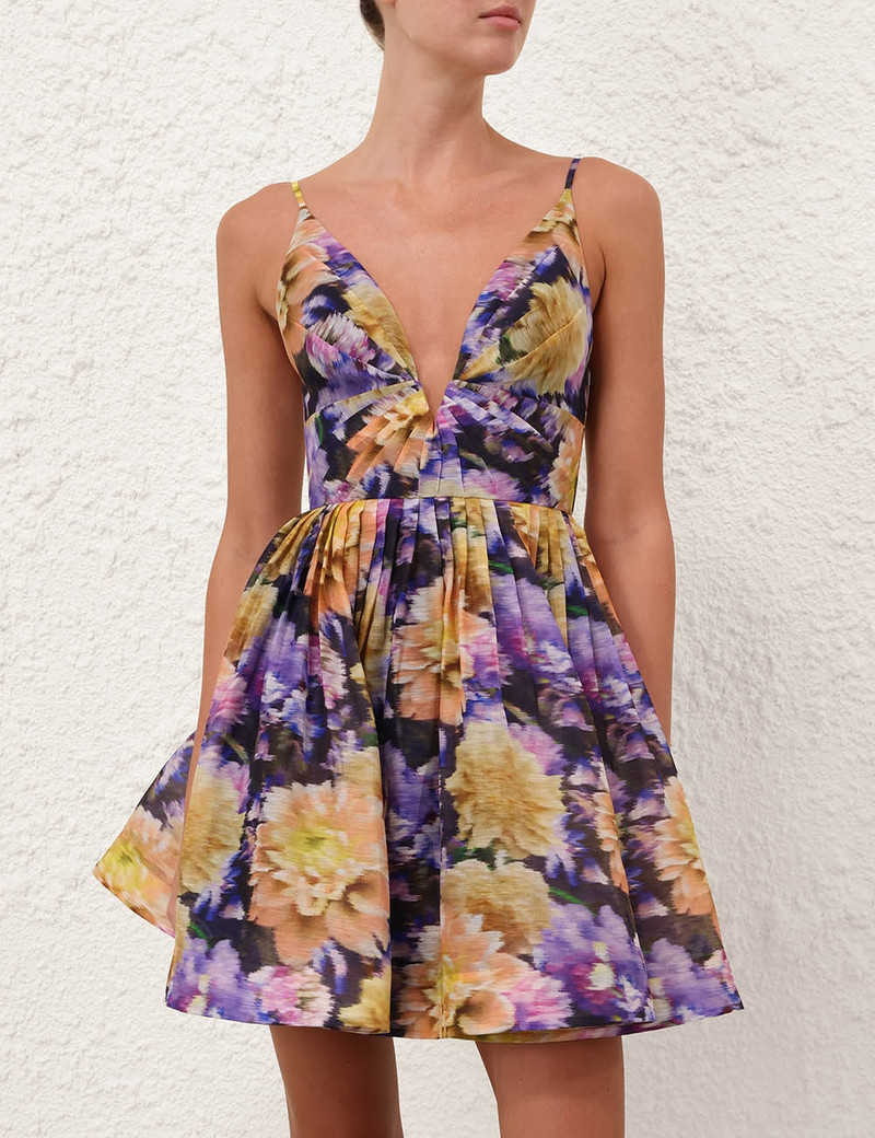 Zimmermann LUNA V NECK MINI DRESS outlook