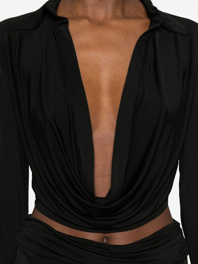 draped collared top 5