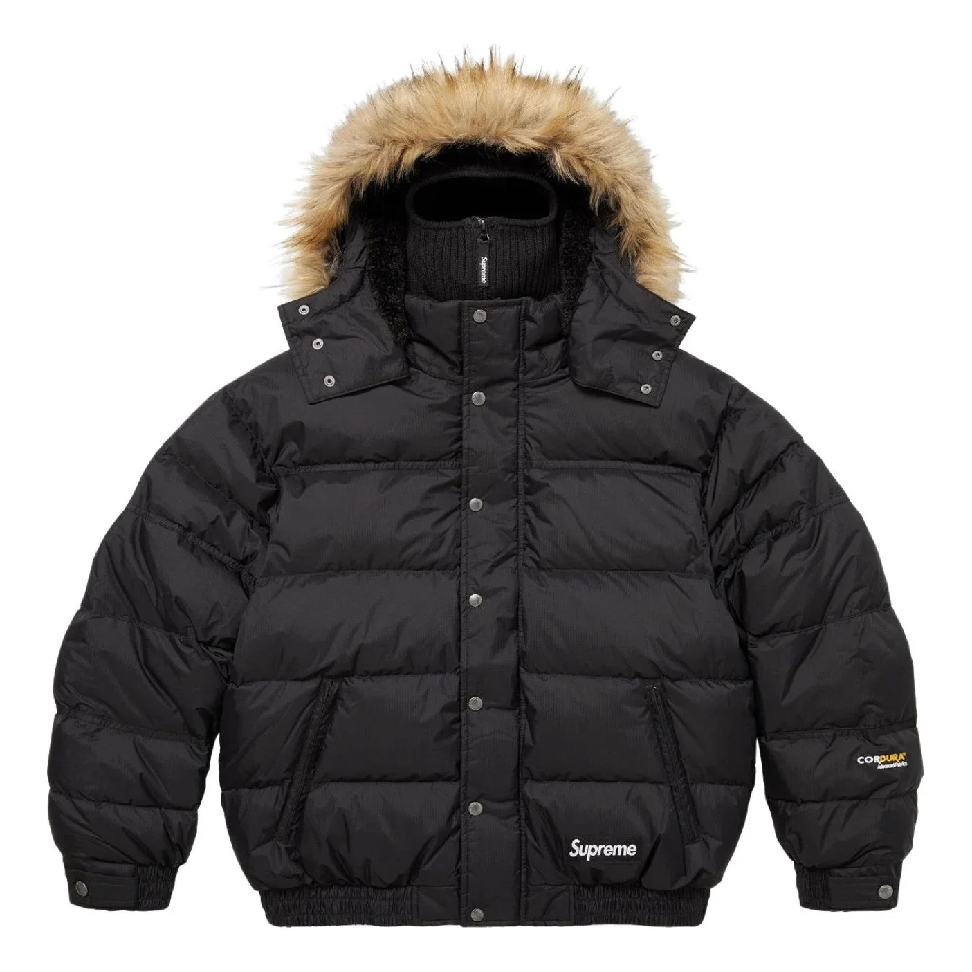Supreme FW25 Facemask 700-Fill Down Puffer Jacket 'Black' SUP-FW25-073-BLK - 1