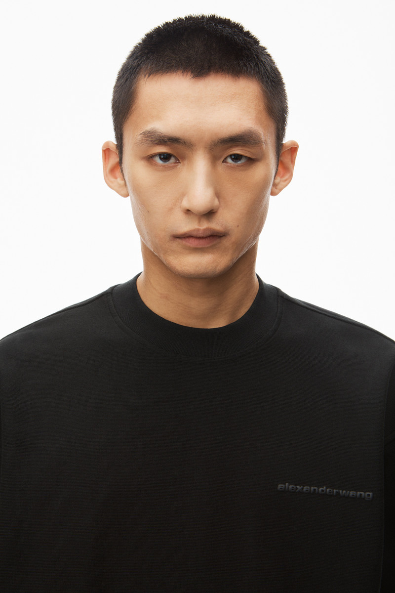 puffed logo oversize tee in cotton 5