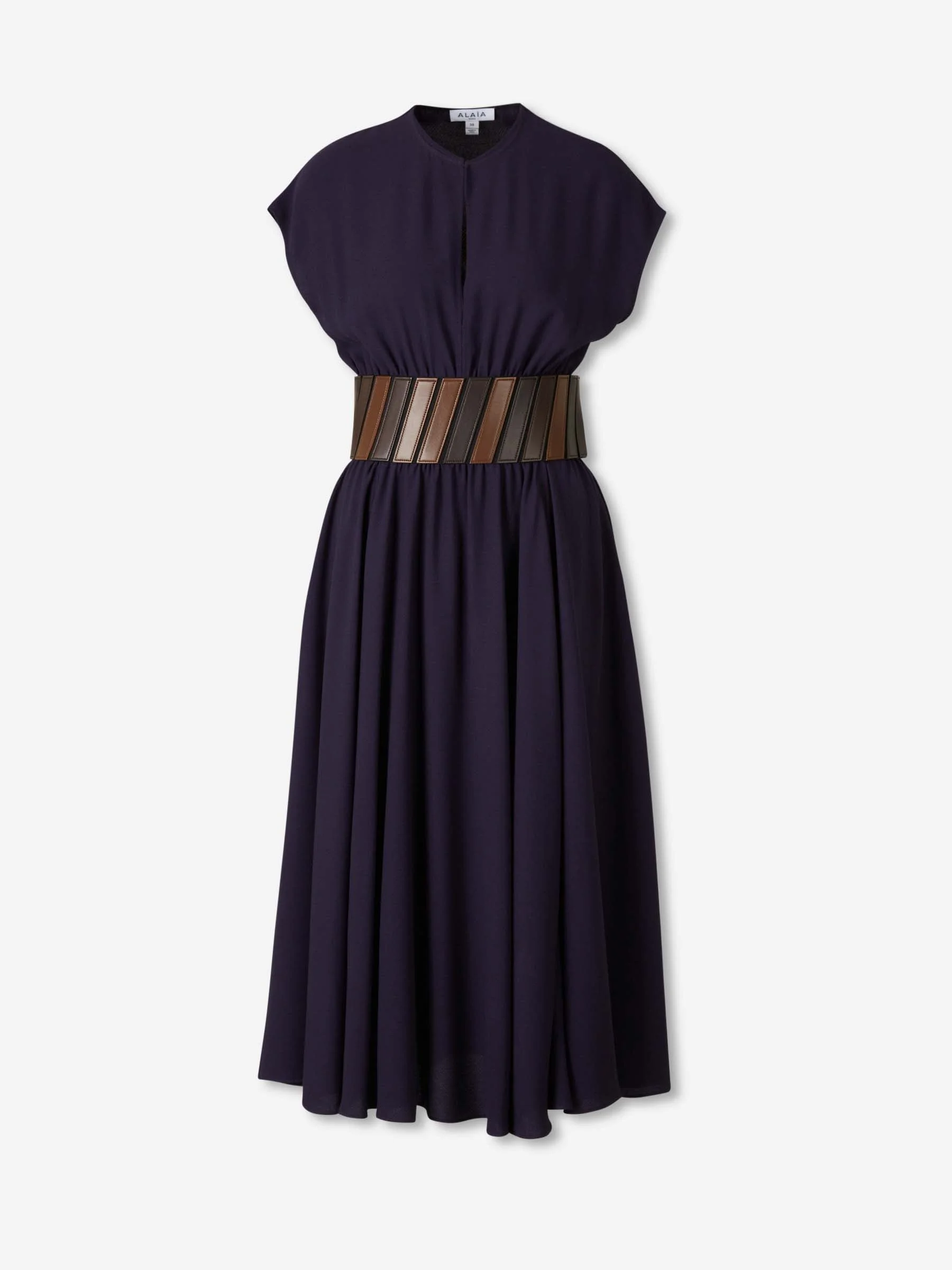 MIDI DRESS WITH BELT - 1