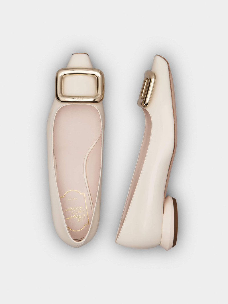 Viv' Choc Metal Buckle Ballerinas in Patent Leather 4